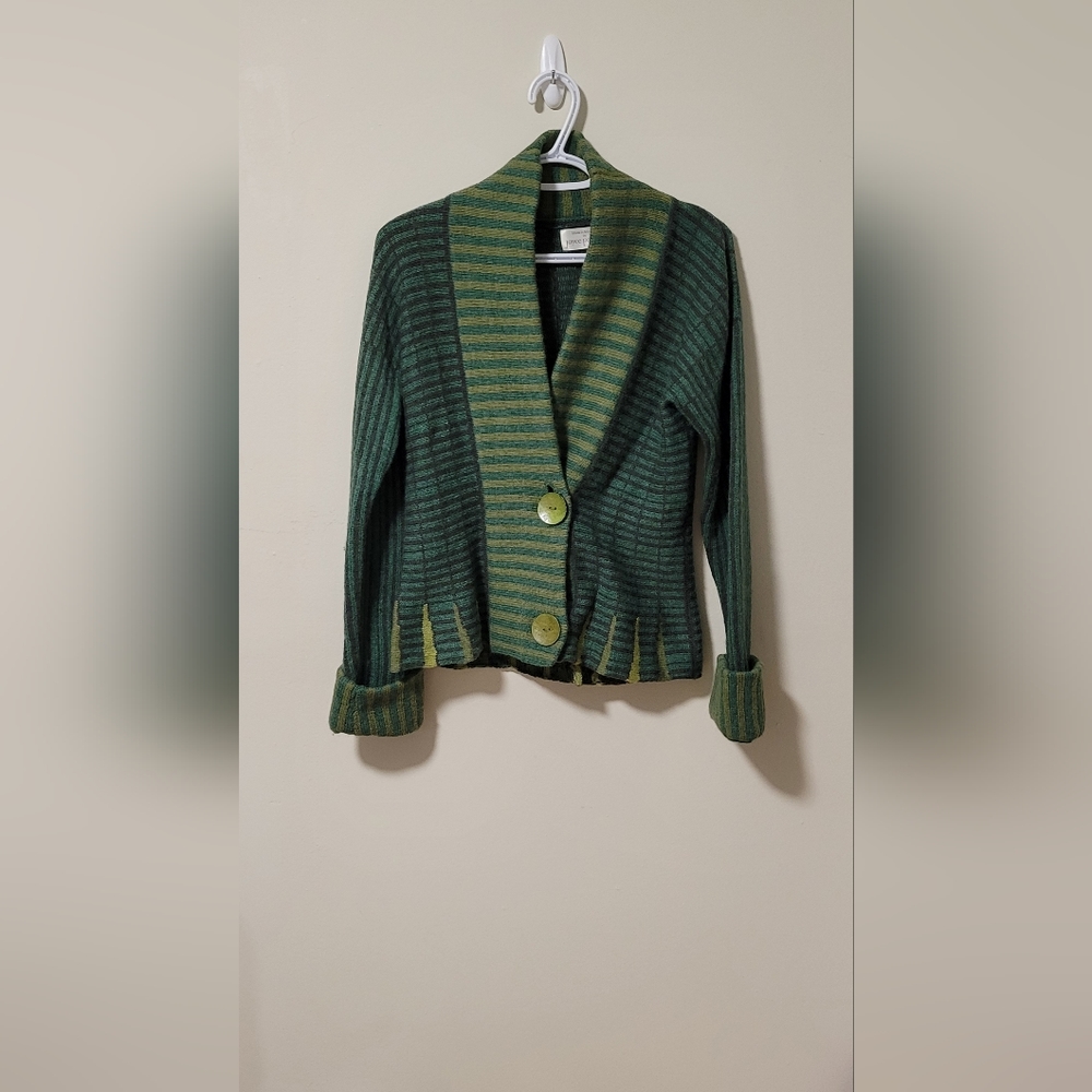 Wool short cardigan